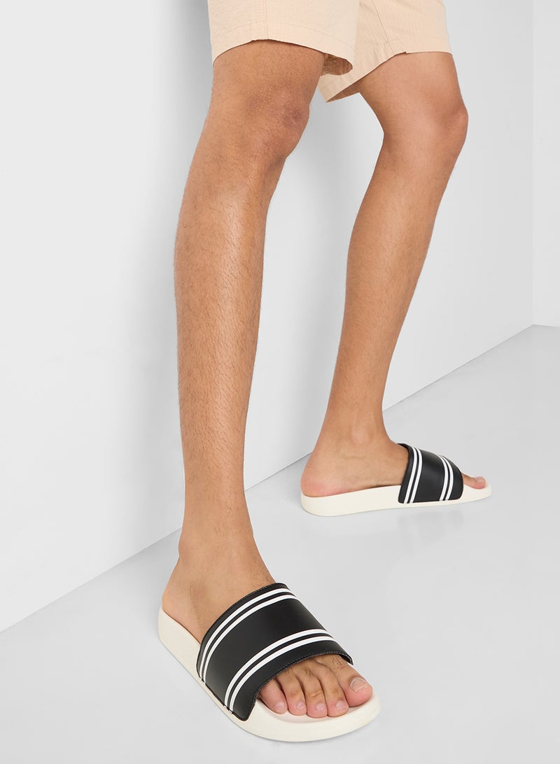 Seventy Five Stripes Detail Casual Slides  - Image 5