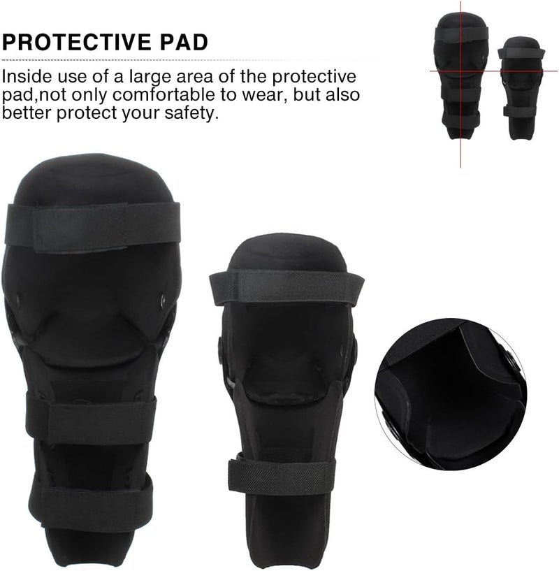 GES Knee Pads Motorcycle - 4Pcs Adult Knee/motorcycle elbow pads/Adjustable Knee Cap Pads Protector Elbow Armor for Motorcycle Cycling Racing - Image 4