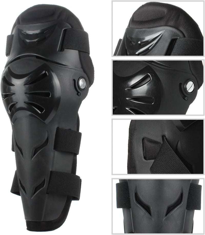 GES Knee Pads Motorcycle - 4Pcs Adult Knee/motorcycle elbow pads/Adjustable Knee Cap Pads Protector Elbow Armor for Motorcycle Cycling Racing - Image 2