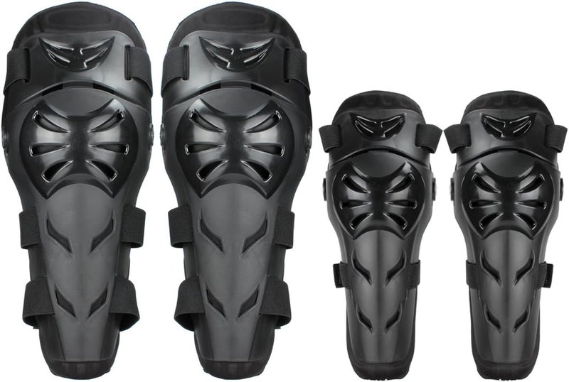 GES Knee Pads Motorcycle - 4Pcs Adult Knee/motorcycle elbow pads/Adjustable Knee Cap Pads Protector Elbow Armor for Motorcycle Cycling Racing - Image 1