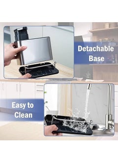 LIGHTNIING HAMMERZ LIGHTNIING HAMMERZ Dish Soap Dispenser for Kitchen Sink 3 in 1 Kitchen Sink Caddy with Sponge Holder Stainless Steel Kitchen Sink Organizer with Soap Dispenser  - Image 2