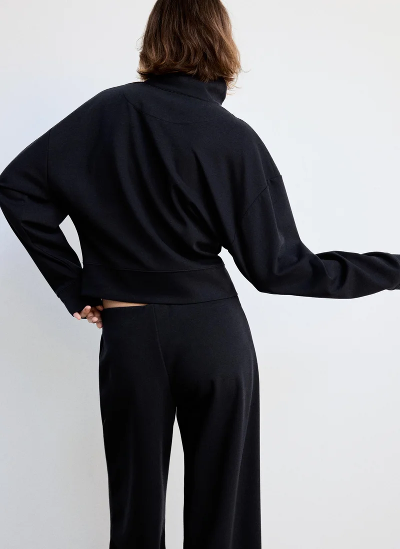 Mango Turtleneck sweatshirt with zip