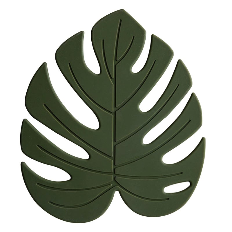 Wonlex Silicone Trivet Mat Set of 2, Monstera Pot Holder Hot Pads for Table & Countertop, Soft Rubber Multi-Use Trivets for Pots & Dish, Non Slip Coasters (Large) - Image 1
