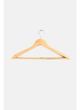 Muy Mucho 3 Piece Wooded Hanger, Tan  - Image 1