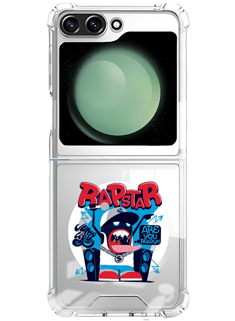 Theodor Magnetic Case for Samsung Galaxy Z Flip 5 Compatible with MagSafe Wireless Charging, Shockproof Phone Bumper Cover Rapstar - Image 1