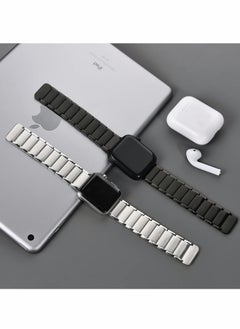 KASTWAVE Metal Straps Compatible with Apple Watch 45mm/44mm, Magnetic Metal iWatch Replacement Bands  - Image 3