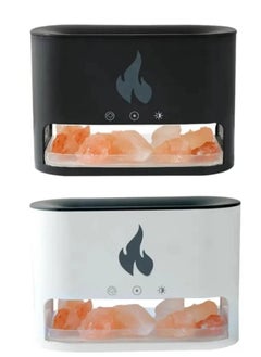 "Aromatic Himalayan Salt Stone Flame Effect Diffuser for Distinctive Lighting by DENX, 3.5W Power - DX2510"