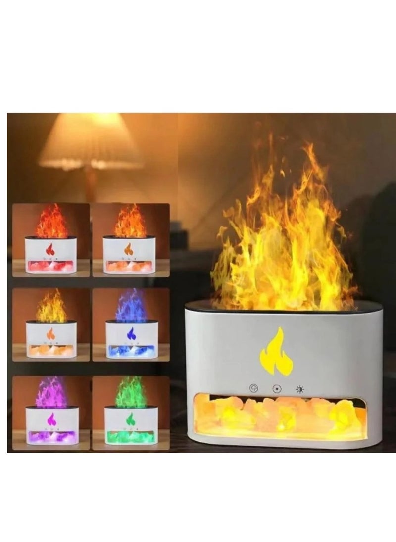 Denx - "Aromatic Himalayan Salt Stone Flame Effect Diffuser for Distinctive Lighting by DENX, 3.5W Power - DX2510" - Image 1