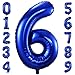 BBPOOL Navy Blue Number 6 Balloons40 Inch Dark Blue 6 Birthday Balloon Large Foil Mylar Number Digital Balloons for Birthday Party Graduation Baby Shower Anniversary Decorations - Image 2