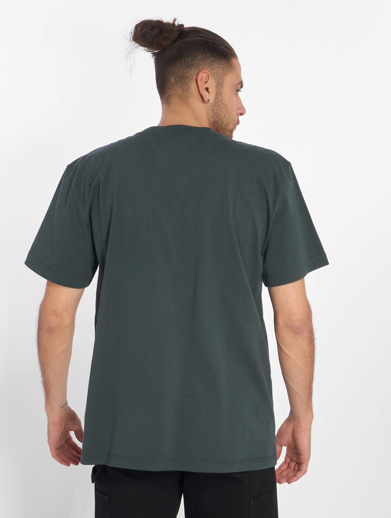 Dickies Mens Heavyweight Crew Neck Short Sleeve Tee Henley Shirt, Hunter Green, Medium US - Image 4