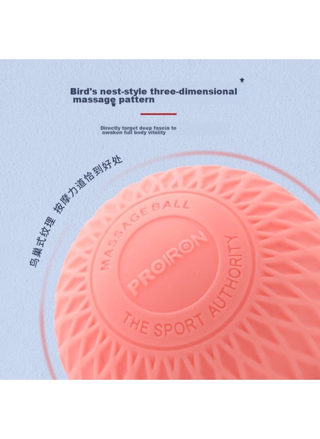 PROIRON Proiron Puli'ai Fascia Ball, Yoga Foot And Back Massage Ball, Muscle Relaxation Back Roller, Bird's Nest Pattern, Pink  - Image 5