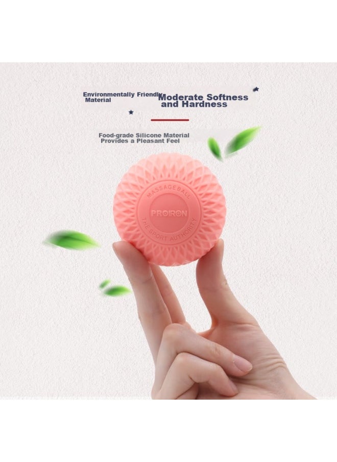 PROIRON Proiron Puli'ai Fascia Ball, Yoga Foot And Back Massage Ball, Muscle Relaxation Back Roller, Bird's Nest Pattern, Pink  - Image 4