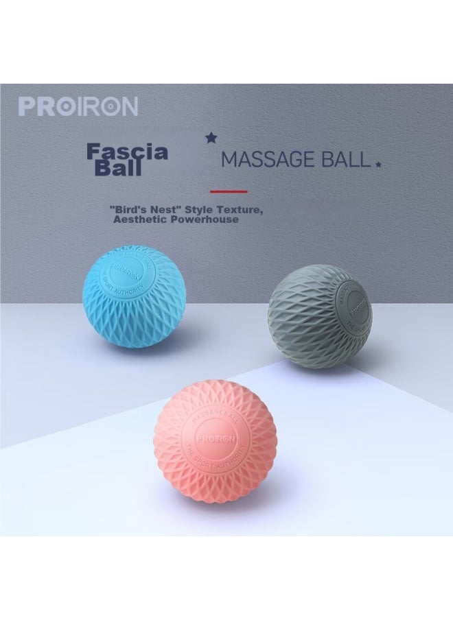 PROIRON Proiron Puli'ai Fascia Ball, Yoga Foot And Back Massage Ball, Muscle Relaxation Back Roller, Bird's Nest Pattern, Pink  - Image 2