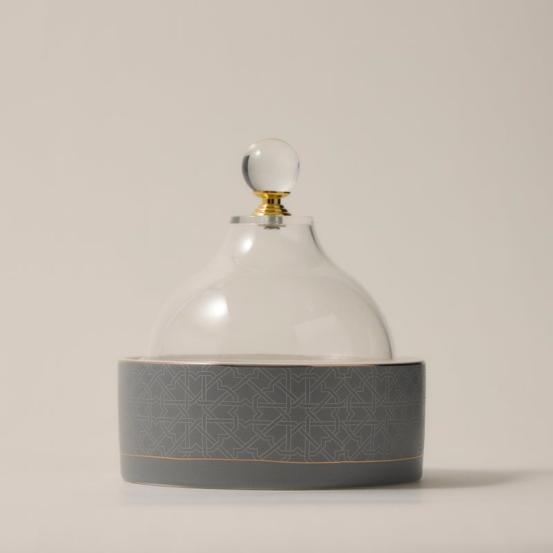 Porcelain Date Bowl 1Pc Thumanya Gray - Image 1