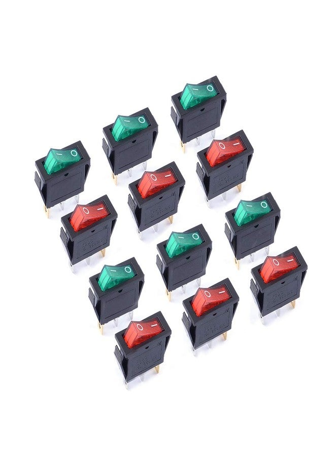 Cylewet مفتاح قارب Cylewet مكون من 12 قطعة، تيار متردد 15 أمبير/250 فولت، 20 أمبير/125 فولت، 3 دبابيس، وضعان تشغيل/إيقاف، مع مؤشر ضوئي أحمر/أخضر (عبوة من 12 قطعة) CYT1109 - Image 5
