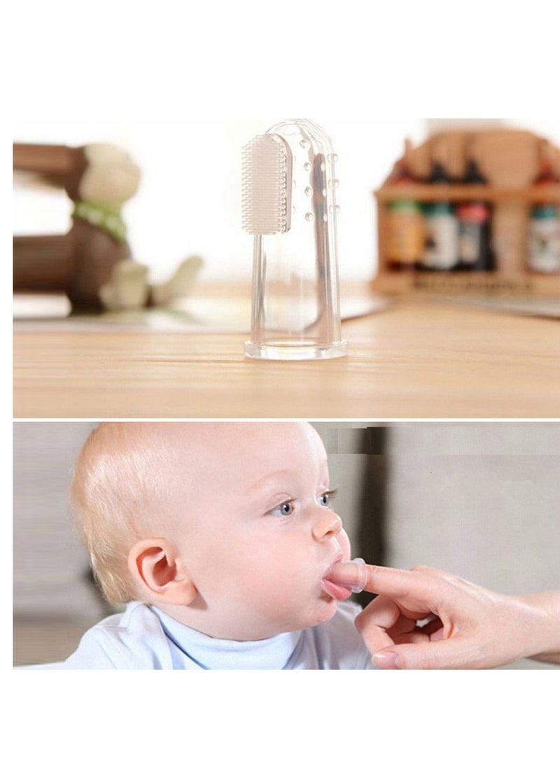 5 Piece Infant Baby Finger Toothbrush Teeth Clear Soft Silicone Tooth Brush Rubber - Image 4