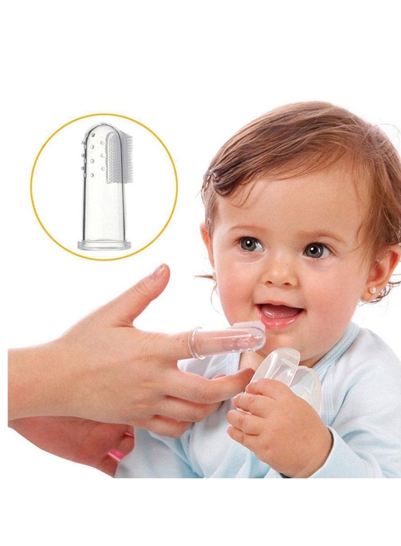 5 Piece Infant Baby Finger Toothbrush Teeth Clear Soft Silicone Tooth Brush Rubber - Image 2