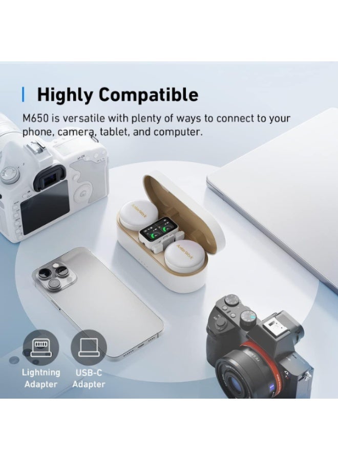 أنكر AnkerWork M650 ميكروفون لافاليير لاسلكي – أبيض - Image 4