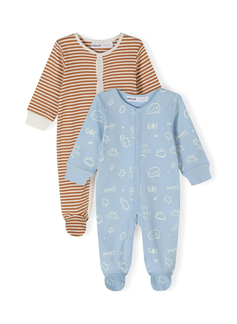 مينوتي Baby 2 Pack Long Sleeve Sleepsuits