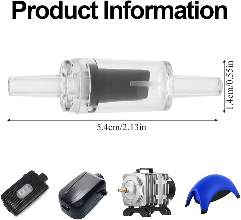 Meridian 10 pcs Black Non-Return Aquarium Air Valve for Air Pumps - CT - Image 2