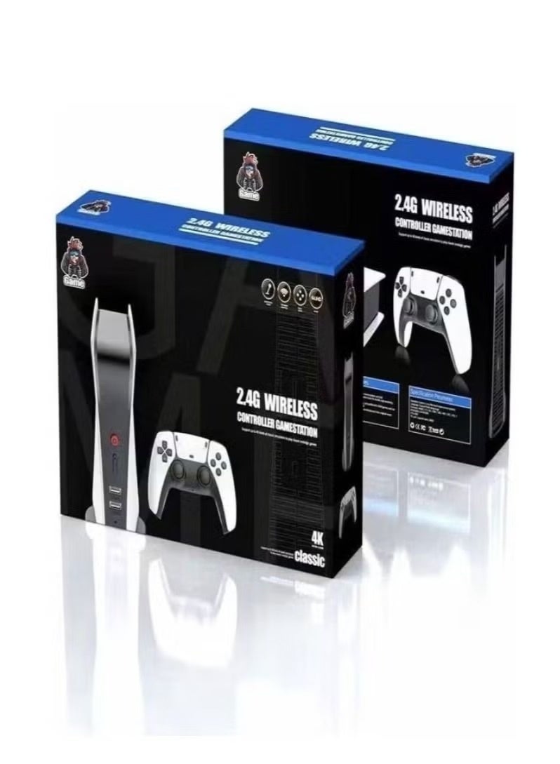 جهاز الألعاب M5 Game Box بدقة 4K HD - منصة ألعاب فيديو كلاسيكية (Retro) مزودة بوحدتي تحكم لاسلكيتين بتردد 2.4 جيجاهرتز ومحاكيات مدمجة وصوت ستيريو. - Image 1
