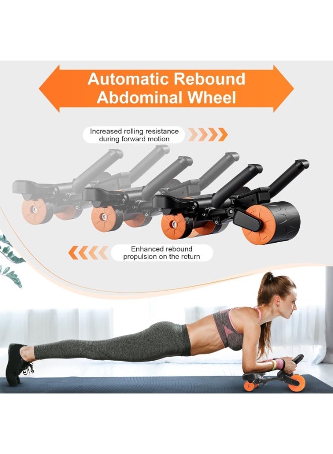 سبورت كيو عجلة تمارين البطن الأوتوماتيكية 3 عجلات بارتداد ذكي من سبورت كيو®️– Ab Roller احترافي مع عداد وقت ومساند للكوع – مقاومة قوية وثبات عالي – لتقوية البطن والظهر والصدر وتمارين المنزل واللياقة - Image 3