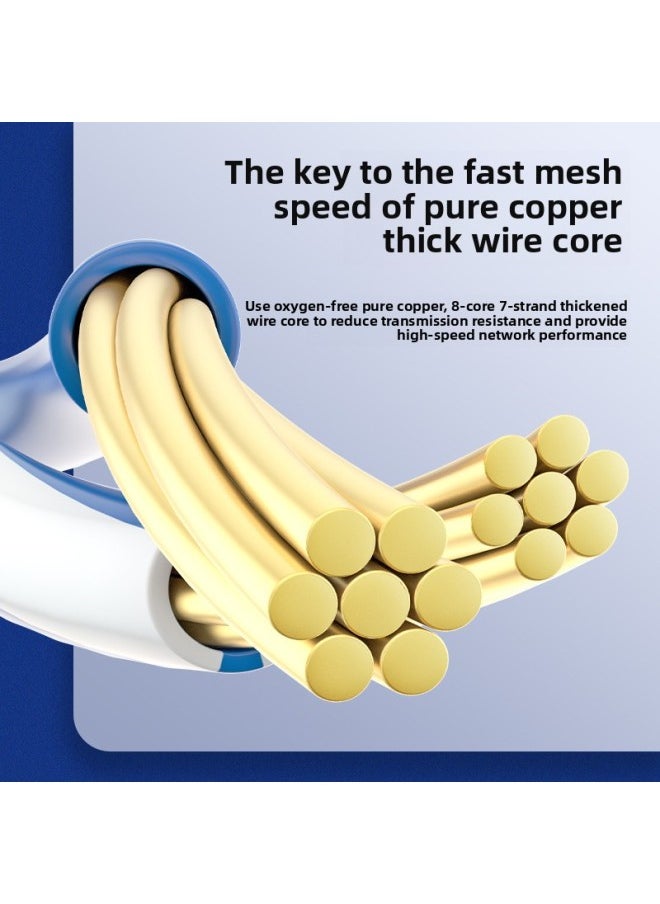 Generic [Source Factory] Class 6 Gigabit Network Line Home Computer Router Super 6 High Speed Broadband Connection Network Line-Color:Black Two-color Six-class Electric Competition Network Cable-Line Length:25 M  - Image 4