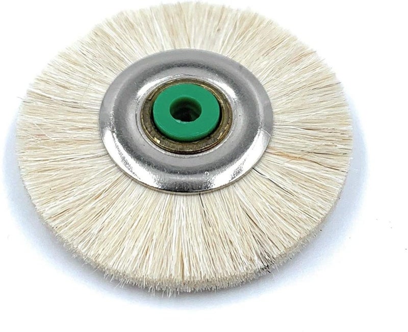 rabbit RABBIT Polishing Brush Soft White Nylon Bristle 48mm 6pcs Circular Wheel with Metal Nylon Hub Multipurpose for Dental Work Jewellery MakingRepair Watchmaking Model Making Hobby Crafts DIY  - Image 2
