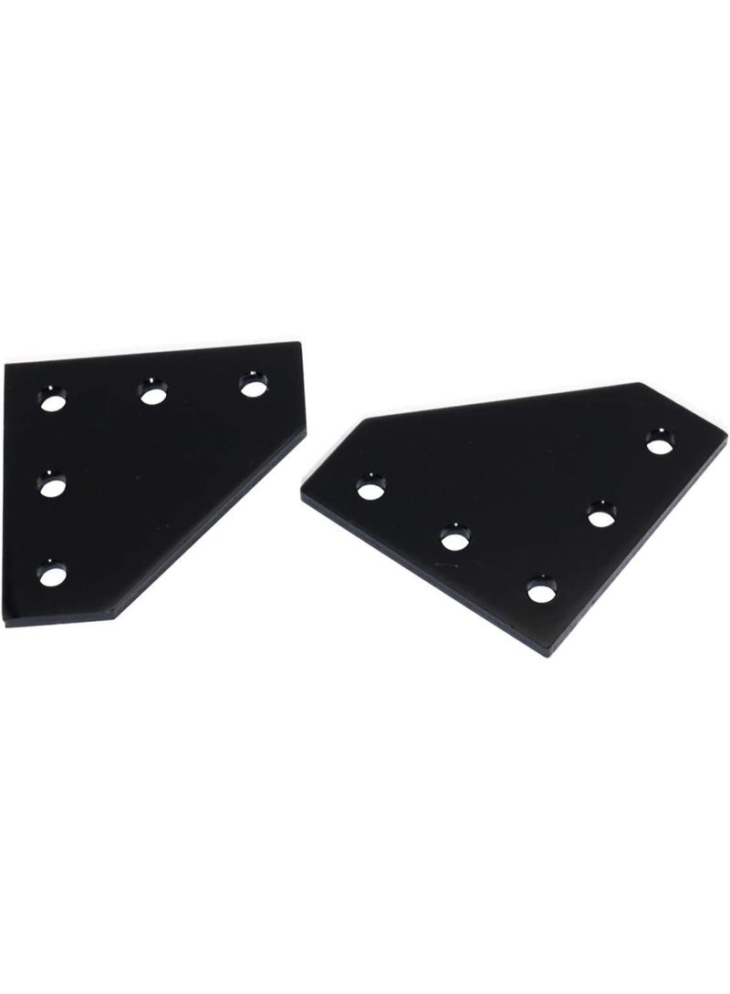 10pcs Corner Bracket Plate Anodised L Shape 5 Hole 90 Degree Outside Joining Plate for Series Aluminum Extrusion Profile Black - Image 5