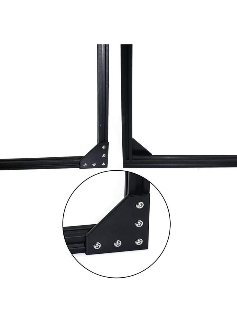 10pcs Corner Bracket Plate Anodised L Shape 5 Hole 90 Degree Outside Joining Plate for Series Aluminum Extrusion Profile Black - Image 2