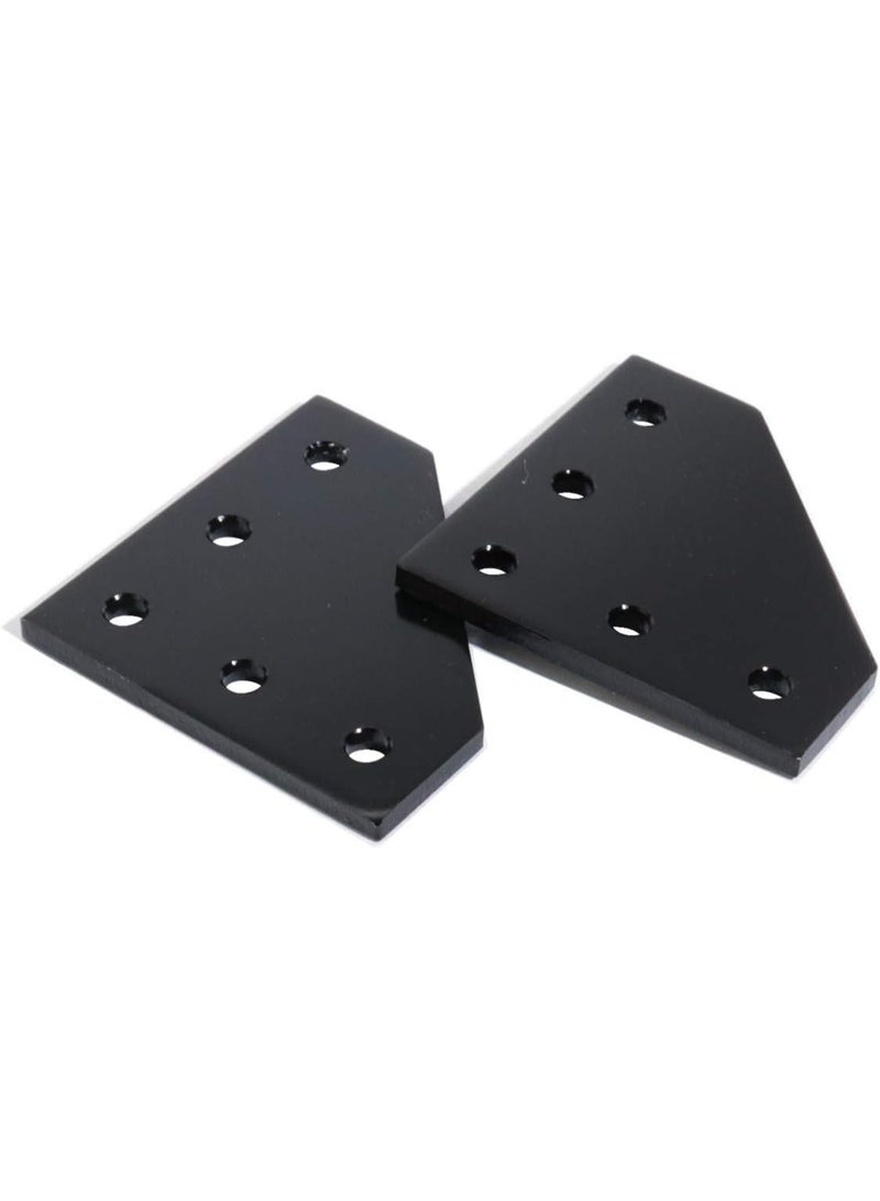 10pcs Corner Bracket Plate Anodised L Shape 5 Hole 90 Degree Outside Joining Plate for Series Aluminum Extrusion Profile Black - Image 3