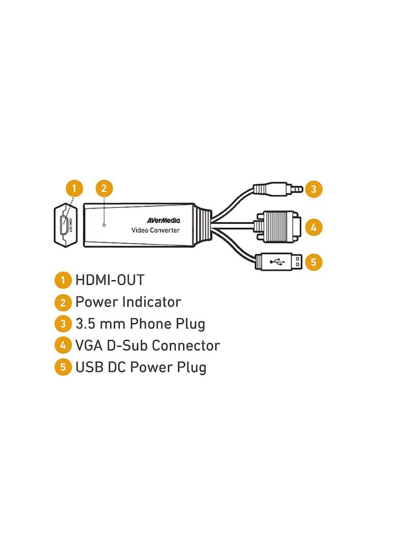 AVerMedia ET110 VIDEO CONVERTER ( VGA to HDMI ) - Image 3