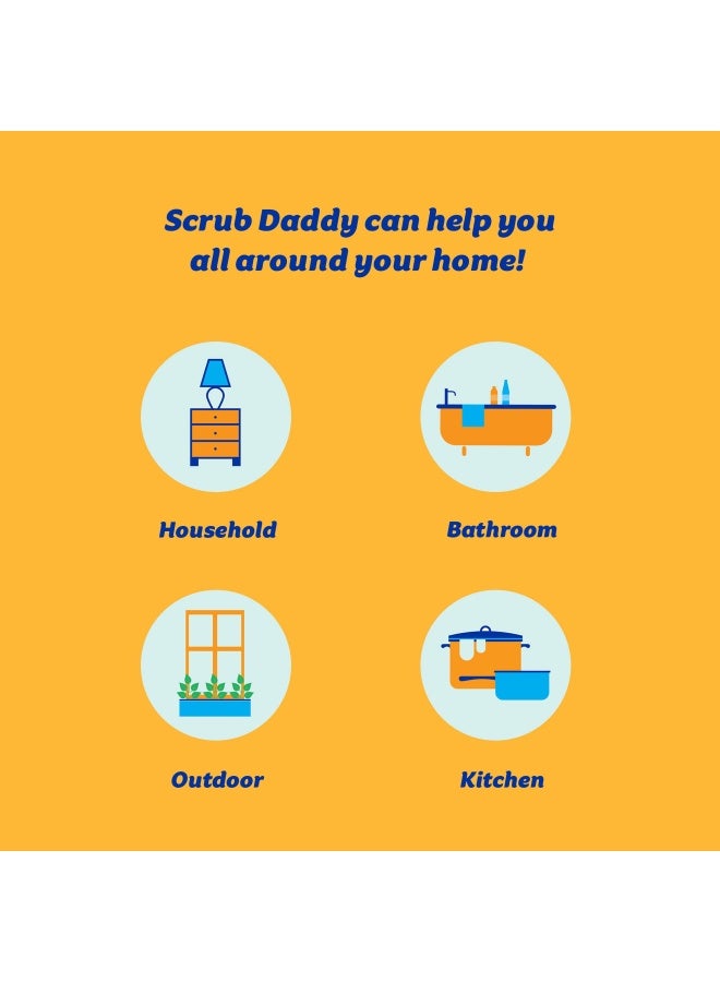 Scrub Daddy Sponge - Dye Free - Scratch-Free Scrubber For Dishes And Home Odor Resistant Soft In Warm Water Firm In Cold Deep Cleaning Dishwasher Safe Multi-Use Functional 2 Count Pack - Image 4