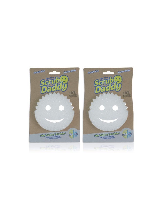 Scrub Daddy Sponge - Dye Free - Scratch-Free Scrubber For Dishes And Home Odor Resistant Soft In Warm Water Firm In Cold Deep Cleaning Dishwasher Safe Multi-Use Functional 2 Count Pack - Image 1