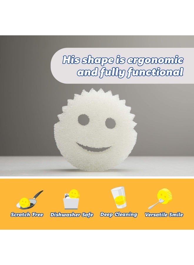 Scrub Daddy Sponge - Dye Free - Scratch-Free Scrubber For Dishes And Home Odor Resistant Soft In Warm Water Firm In Cold Deep Cleaning Dishwasher Safe Multi-Use Functional 2 Count Pack - Image 3