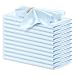 P Pothuiny 12 Pcs Silky Light Blue Satin Napkins 17 x 17 Inches Square Smooth Wedding Dinner Napkins Satin Cloth Napkins Table Napkins for Banquet Party Restaurant Decor Thanksgiving Christmas - Image 2