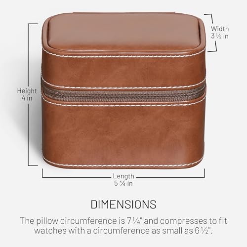 ROTHWELL 2 Watch Travel Case Storage Organizer for 2 Watches | Tough Portable Protection w/Zipper Fits All Wristwatches & Smart Watches Up to 50mm - Image 4