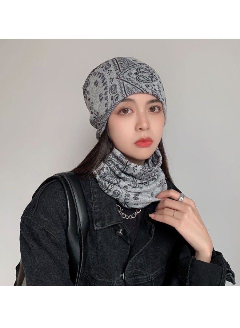 AROAQ قبعة بيني كاجوال للنساء، قبعة تويست مريحة للخريف والشتاء للنساء، قبعة محبوكة ناعمة قابلة للتمدد، قبعة دافئة للرأس للنساء والفتيات والمراهقات، (جوز الكاجو الرمادي) - Image 1