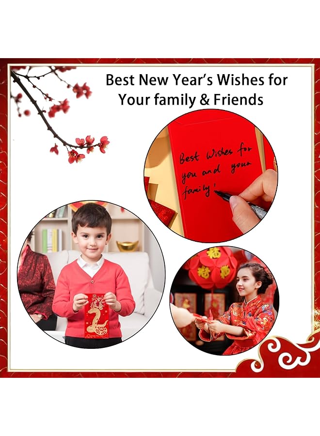 إيروريكس 30 قطعة من الأظرف الحمراء لعام 2025، هدايا حفلات رأس السنة الصينية الجديدة، هدايا رأس السنة القمرية الجديدة، ديكورات ومستلزمات الأعياد الاحتفالية - Image 4