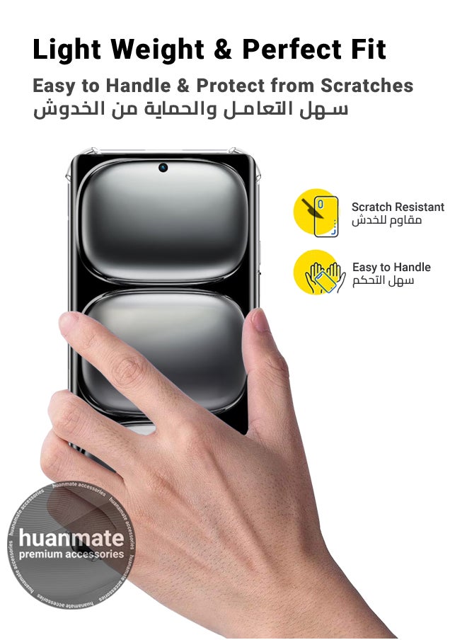 huanmate Infinix Hot 50 Pro Plus Shock Proof Case Cover - Ultra Clear, Durable & Accurate Cut-outs - Scratch, Dust & Smudge Protection - Clear Silicon Back Cover for Infinix Hot 50 Pro Plus  - Image 3