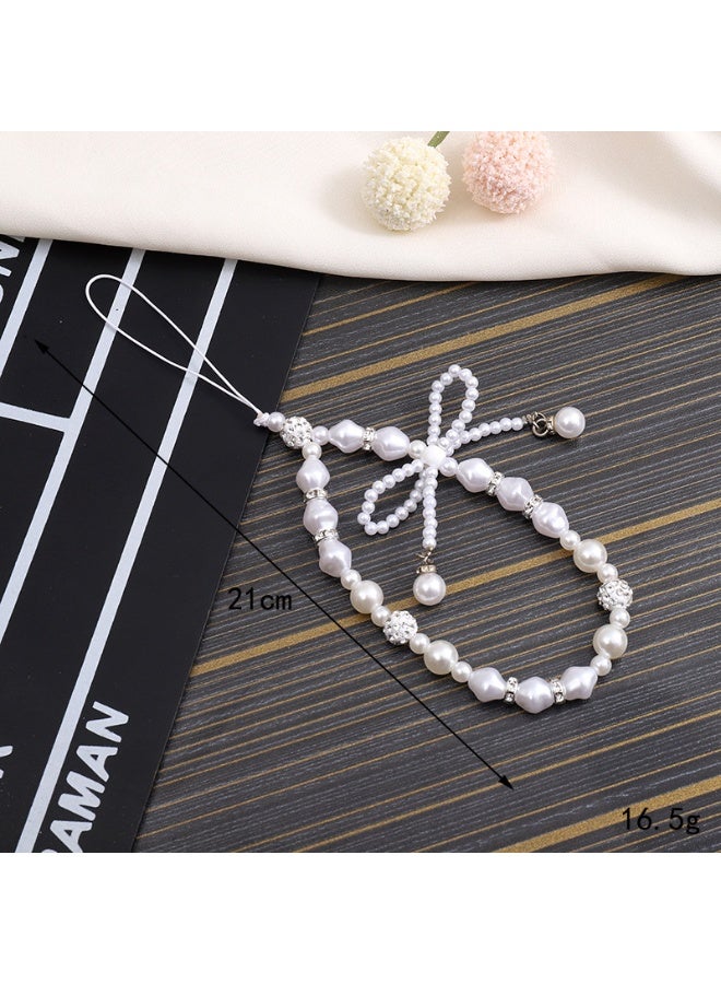 NIBEMINENT Phone Charm/ Chain Strap for Women Girls, Acrylic Cell Phone Case Lanyard Wrist Strap