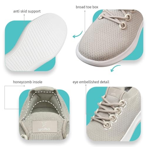 YOHO Fastlane 0600 Sneakers for Women | Stylish, Casual & Lightweight | Extra soft Walking Slip-On Shoes for Ladies/Girls | Pearl White -UK 8 - Image 5
