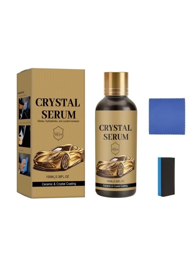 Ceramic Car Seal Kit – Crystal Serum 100ml, High Performance Ceramic Sealant for Cars, 9H+ Protection, Shiny Water Resistant & Scratch Resistant - Image 1