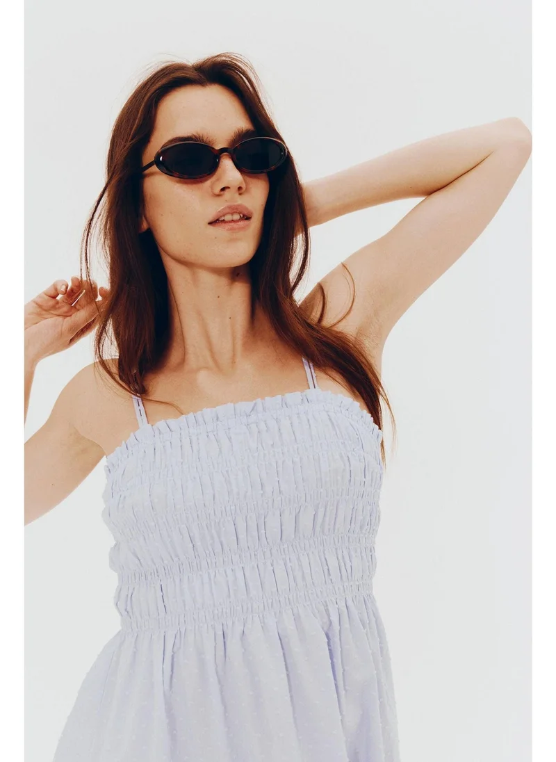اتش اند ام Smocked-bodice cotton dress