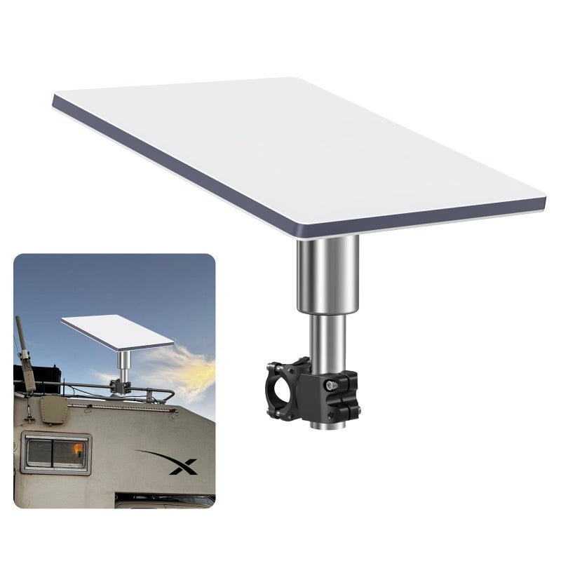 Generic MSAFF Starlink Mini Mount - Starlink RV Mount Aluminum Alloy RV Ladder Tubing Holder Star Link Mounting Set for Mini Dishy Starlink Internet Accessories Kit Satellite Installation Range 0.87-1.1”  - Image 1
