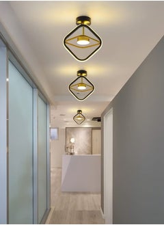 MIXDE Black Led Ceiling Light, Modern Mini LED Ceiling Lighting Fixtures, Metal Creative Design Ceiling Lamp for Living Room Bedroom Corridor Aisle Hallway Indoor Ceiling Lamp,3 Color  - Image 3