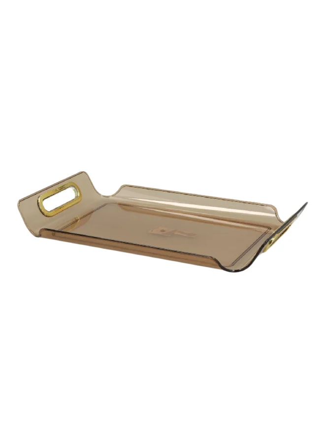 Felli Elegant and Durable Design Rectangular Serving Tray Transparent Brown 41 x 5 x 29 cm Y1K150050-AM