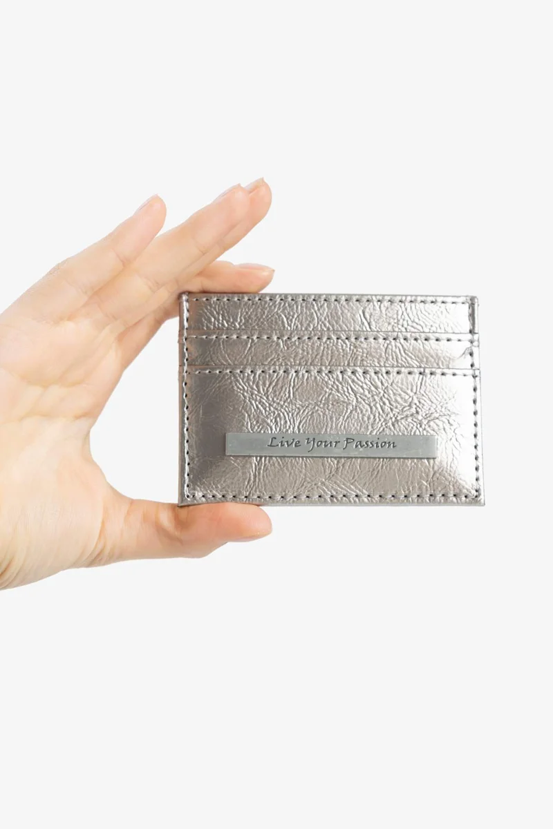 ديفاكتو Woman Faux Leather Business Card Wallet