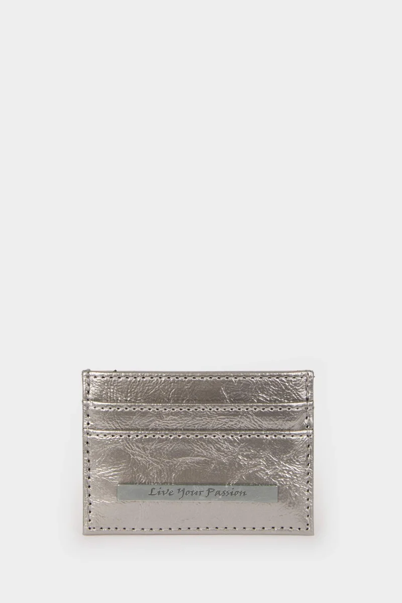ديفاكتو Woman Faux Leather Business Card Wallet
