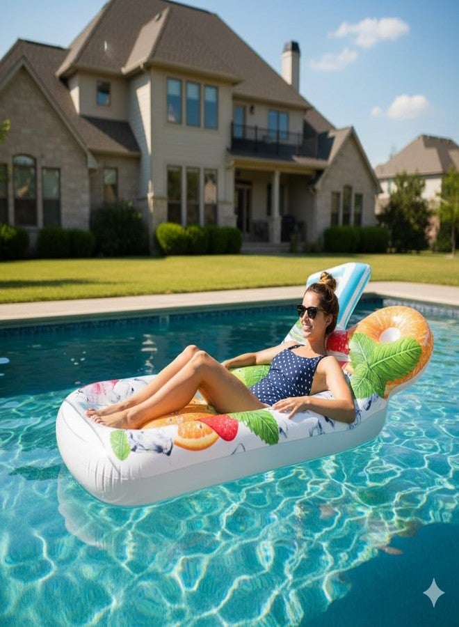 Jilani Swimming Pool Float for Adult Summer Cool Lounger Mat Swimming Pool Float with Manual Pump - Image 3